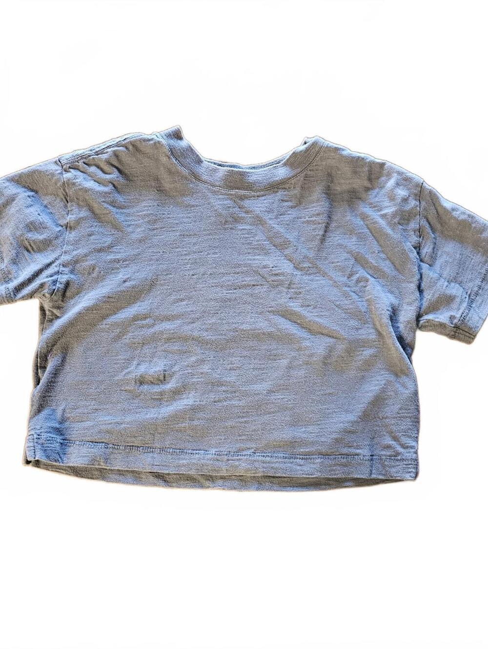 GAP Teen Easy T Gray Short Sleeve Crop Top Size 6
